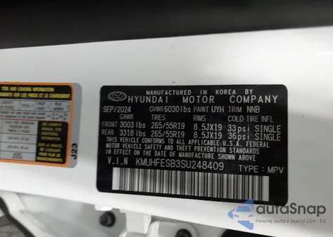 2025 Genesis Gv80 2.5T Standard Awd from USA, damaged, VIN KMUHFESB3SU248409